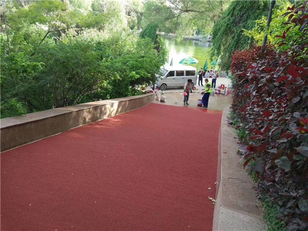 合川彩色路面施工